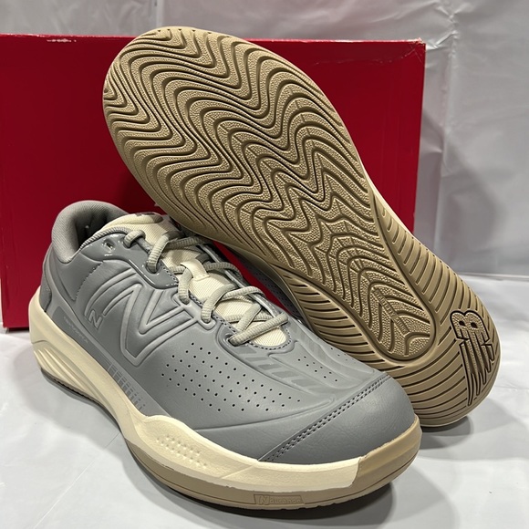 NIB - New Balance Men's 696v5 Tennis Shoes, Grey/ White - Size 11.5 - Picture 8 of 11